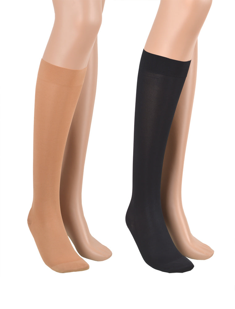 Knee High Varicose Vein Stockings Plus Size Close Toe 23 To 32mmHg