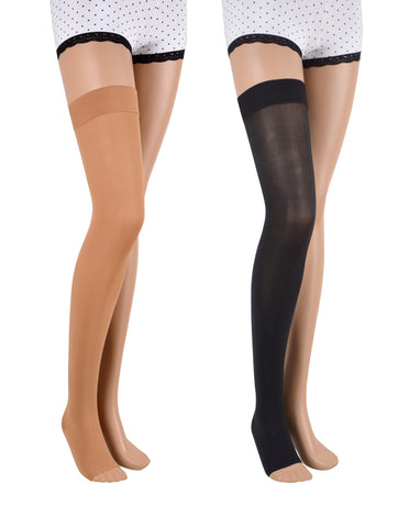 23-32 mmHg / Open Toe / Thigh-high Compression Stockings